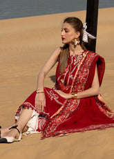 Flow by Crimson Embroidered Lawn Suits Unstitched 3 Piece - CSS25FL 8B TWIRLS AND TIES